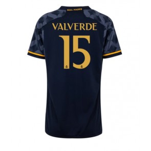 Real Madrid Federico Valverde #15 Bortatröja Kvinnor 2023-24 Kortärmad